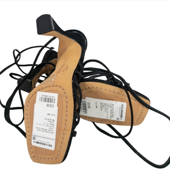 Vince Camuto Roselian Tie Up Sandal Black -5 - Picture 7 of 7